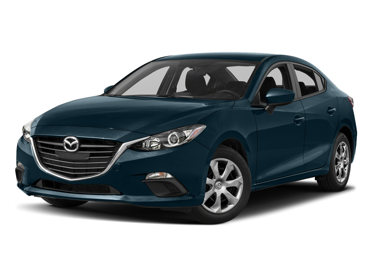 2016 Mazda Mazda3 i Sport in Deep Crystal Blue Mica — front three-quarter view